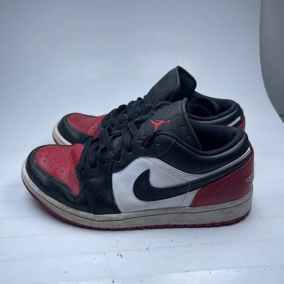 Nike Air Jordan 1 Low White/Black-Varsity Red-White 553558-161 Size 8 - Picture 4 of 16